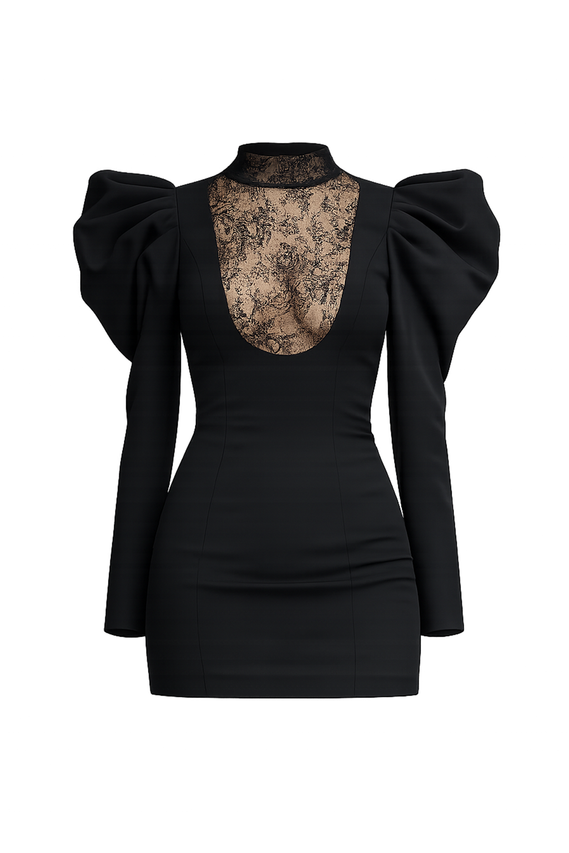 Rochie mini neagră Black Drama