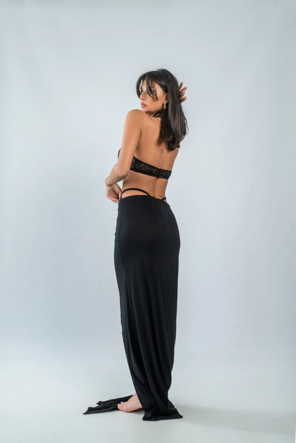 Rochie Sophie din dantelă și bumbac – detaliu 2