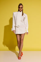 Cămașă albă oversize Elise – detaliu 4