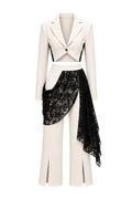 Lace Contrast Suit