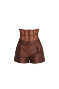 Mocha Lace Short Pants