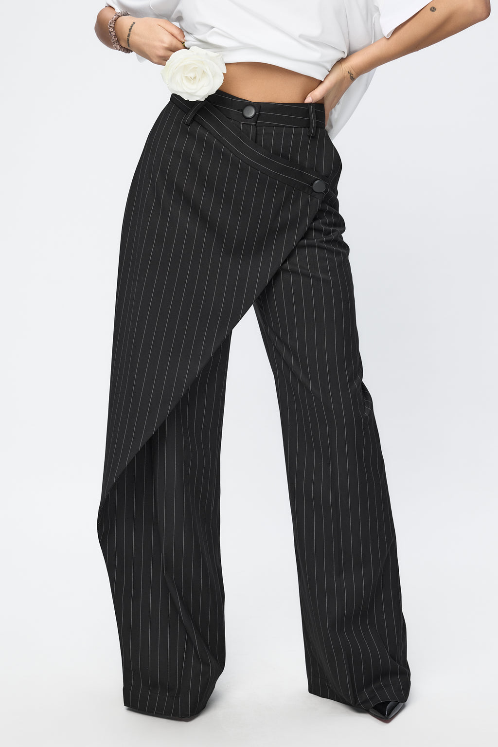 Pantaloni Pure Line cu talie structurată – detaliu 2