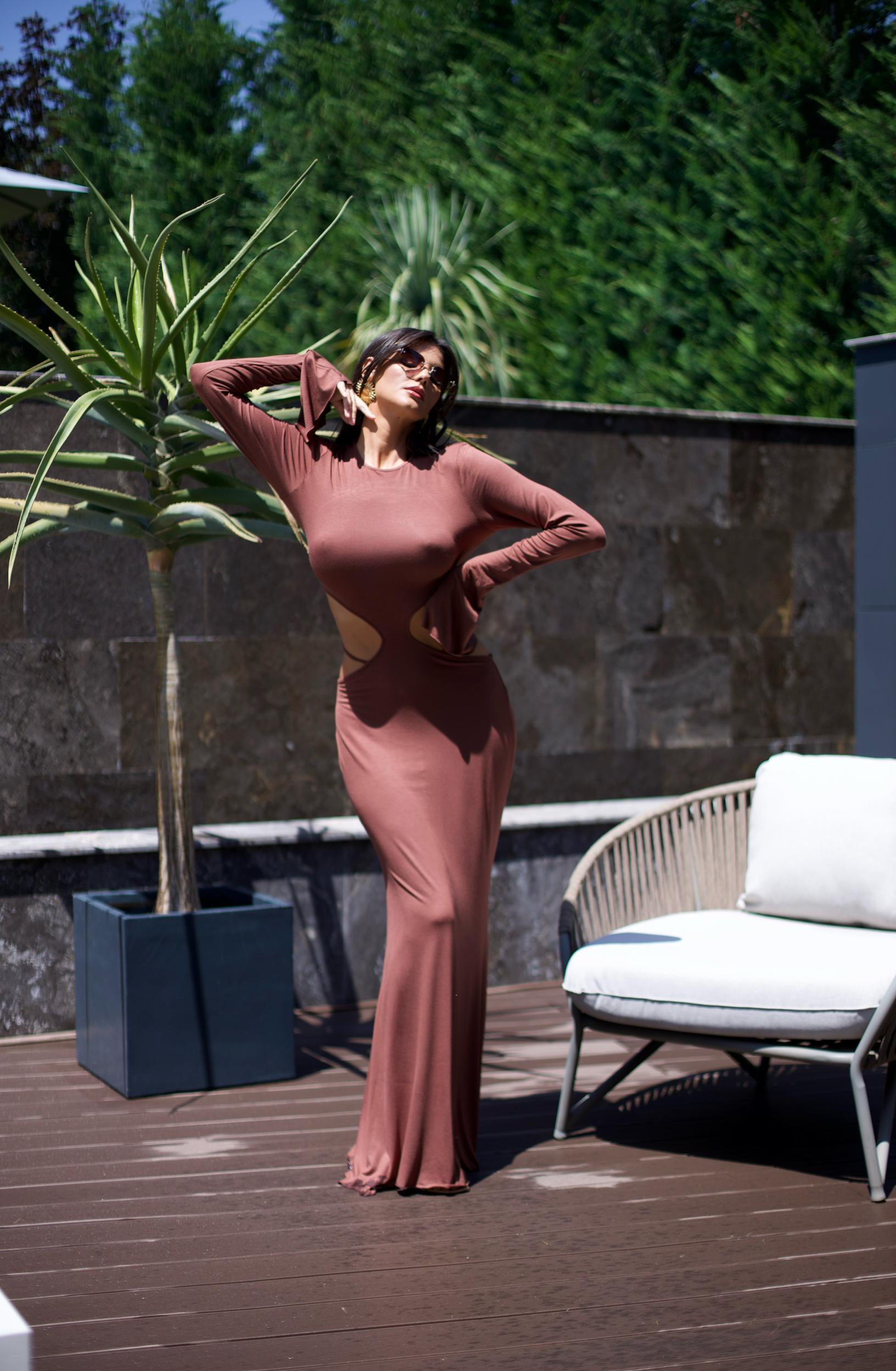 Rochie „Leya” Brown