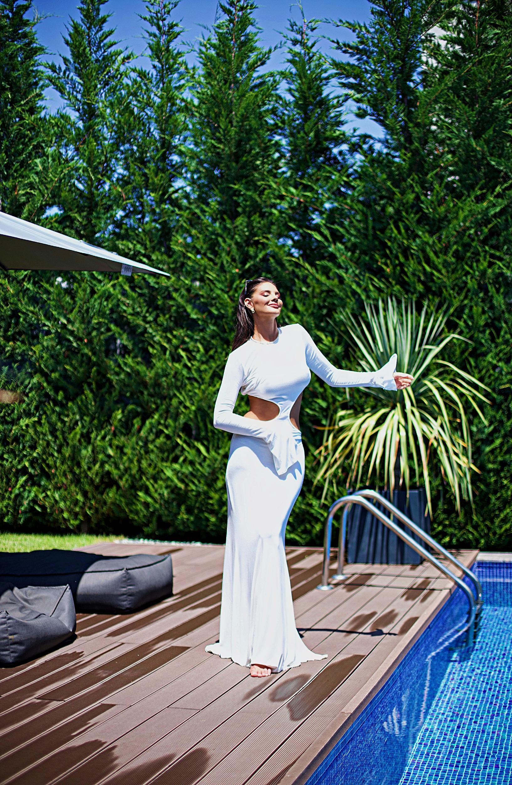 Rochie „Leya” White - imagine 2